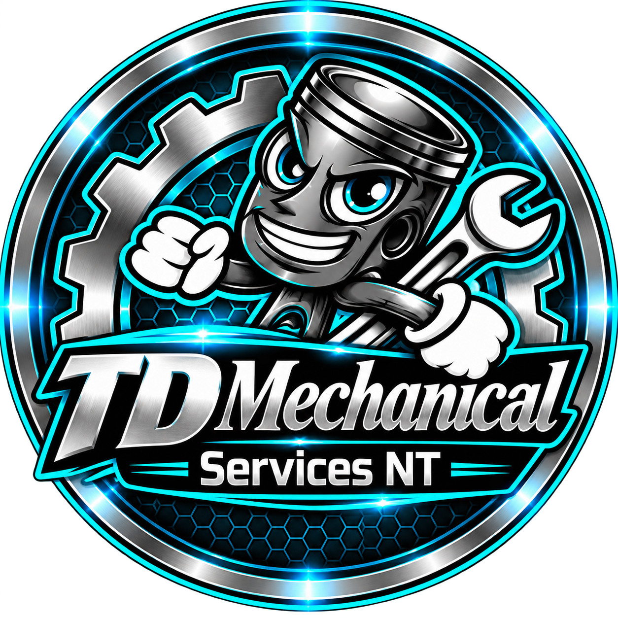 TD Mechanical Services NT piston and spanner logo
